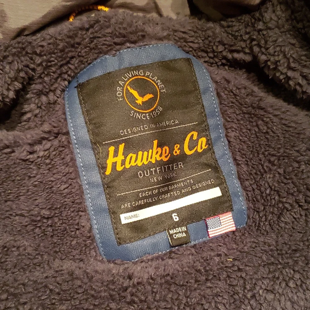 Hawke & Co. NEW Jacket Kids Reggie Hooded Tonal Vestee Parka (Little Boys)